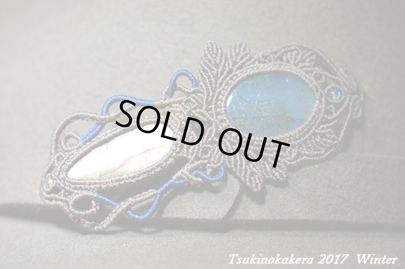 画像5: ★2017年謹賀新年★月のかけらハっト:一点限定:ブルーラブラドライトとピンクラブラドライトのデザインマクラメハット (5)