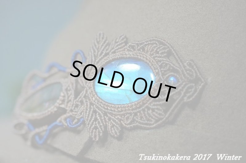 画像4: ★2017年謹賀新年★月のかけらハっト:一点限定:ブルーラブラドライトとピンクラブラドライトのデザインマクラメハット (4)