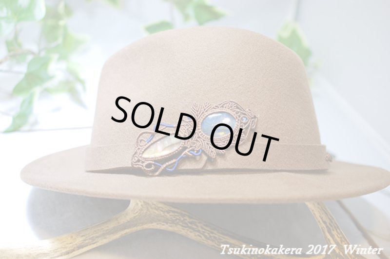 画像2: ★2017年謹賀新年★月のかけらハっト:一点限定:ブルーラブラドライトとピンクラブラドライトのデザインマクラメハット (2)