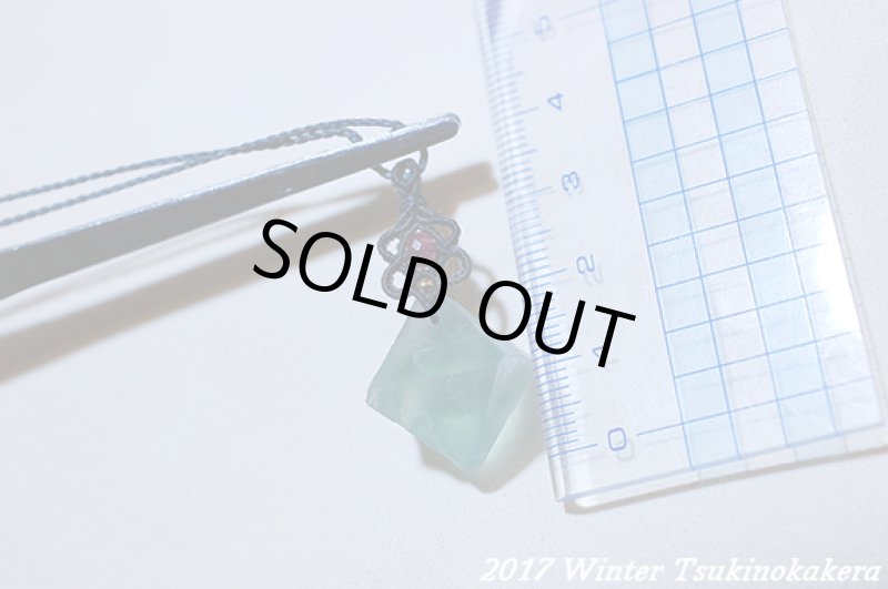 画像6: ★2017年WINTER★小粒のかけら:フローライトのデザイン小粒マイクロマクラメネックレス2 (6)