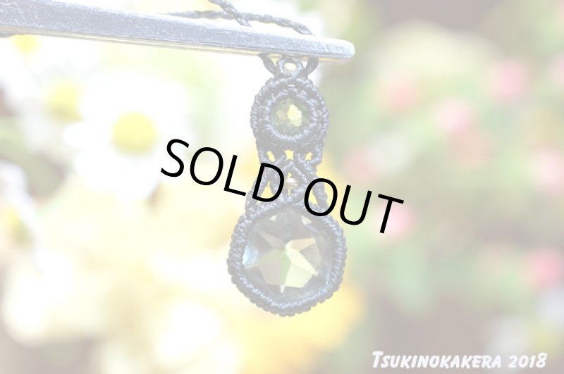 画像9: ☆04/23UP☆グリーンクォーツファセット六芒星×ペリドット小粒デザイン:14金GF入り:皐月の一点物アクセサリー:六芒星の願い (9)