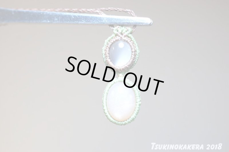画像7: ☆04/23UP☆ムーンストーン×ムーンストーン小粒デザイン:14金GF入り:皐月の一点物アクセサリー:ダブルムーン (7)