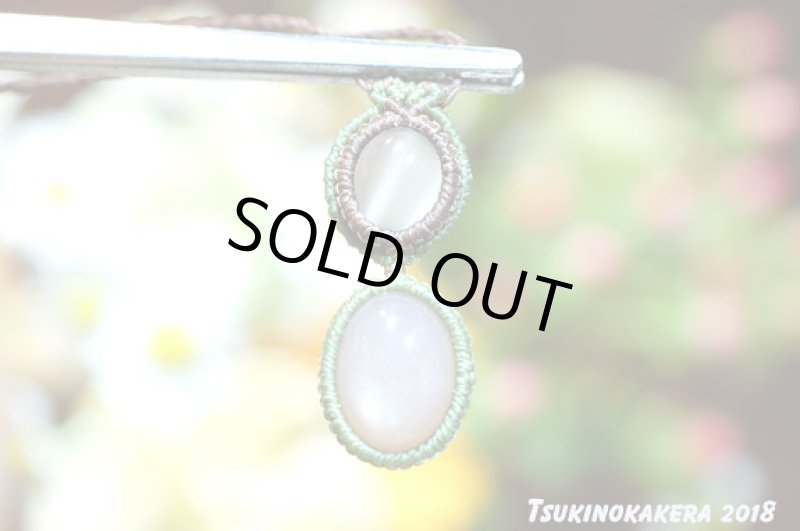 画像6: ☆04/23UP☆ムーンストーン×ムーンストーン小粒デザイン:14金GF入り:皐月の一点物アクセサリー:ダブルムーン (6)