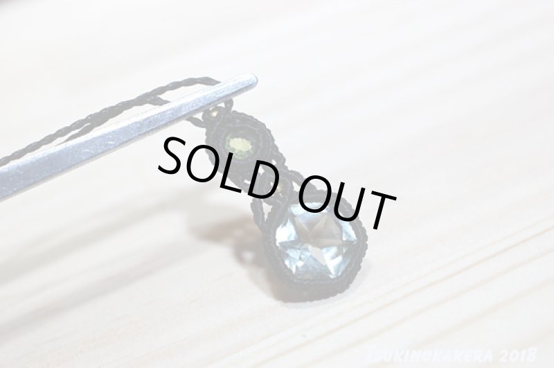 画像10: ☆04/23UP☆グリーンクォーツファセット六芒星×ペリドット小粒デザイン:14金GF入り:皐月の一点物アクセサリー:六芒星の願い (10)