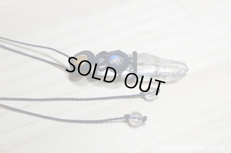 画像15: ☆07/20UP☆10周年ありがとう☆ガネーシャヒマール水晶×ロイヤルムーンストーン：小粒デザインマクラメジュエリー！18金：シルクロード (15)