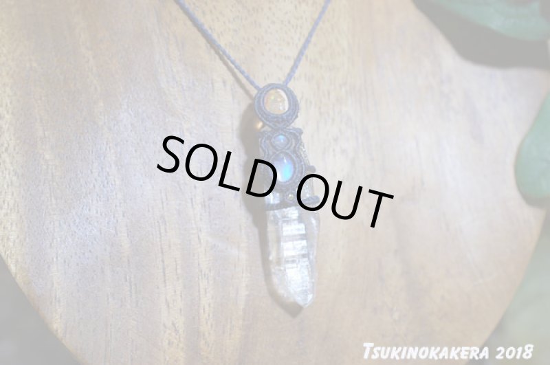 画像3: ☆07/20UP☆10周年ありがとう☆ガネーシャヒマール水晶×ロイヤルムーンストーン：小粒デザインマクラメジュエリー！18金：シルクロード (3)