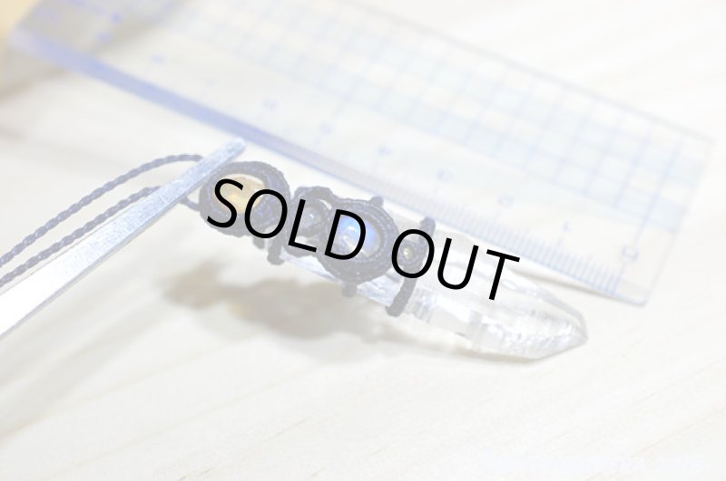 画像13: ☆07/20UP☆10周年ありがとう☆ガネーシャヒマール水晶×ロイヤルムーンストーン：小粒デザインマクラメジュエリー！18金：シルクロード (13)