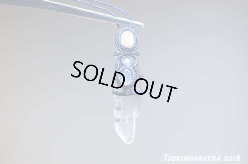 画像8: ☆07/20UP☆10周年ありがとう☆ガネーシャヒマール水晶×ロイヤルムーンストーン：小粒デザインマクラメジュエリー！18金：シルクロード (8)