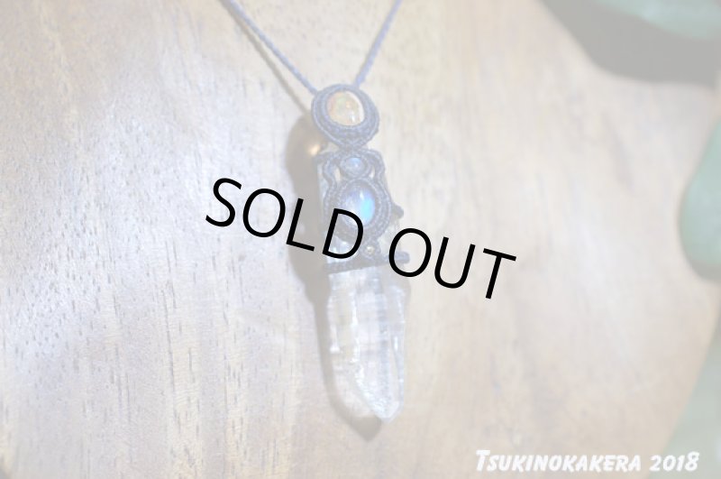 画像5: ☆07/20UP☆10周年ありがとう☆ガネーシャヒマール水晶×ロイヤルムーンストーン：小粒デザインマクラメジュエリー！18金：シルクロード (5)