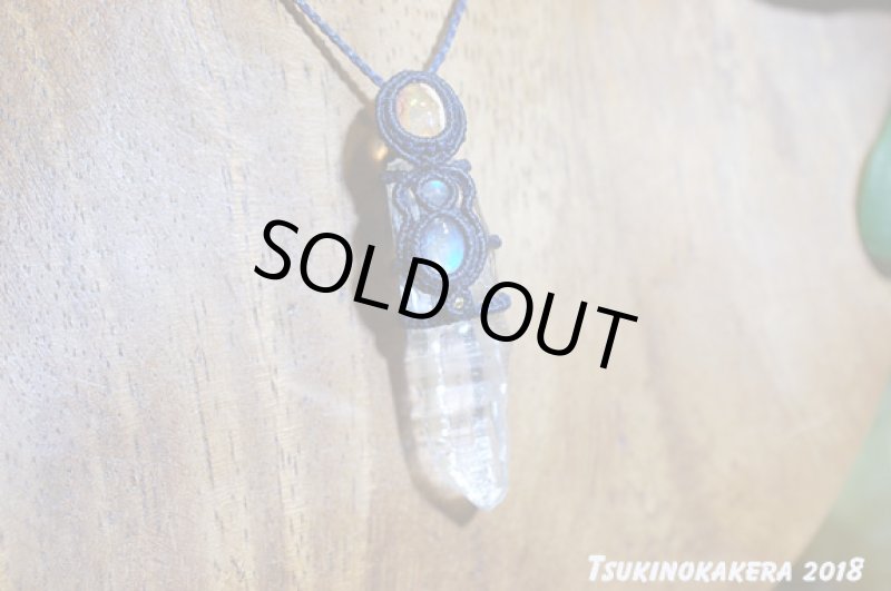 画像6: ☆07/20UP☆10周年ありがとう☆ガネーシャヒマール水晶×ロイヤルムーンストーン：小粒デザインマクラメジュエリー！18金：シルクロード (6)