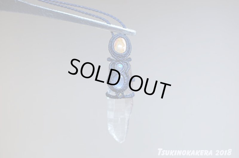 画像7: ☆07/20UP☆10周年ありがとう☆ガネーシャヒマール水晶×ロイヤルムーンストーン：小粒デザインマクラメジュエリー！18金：シルクロード (7)