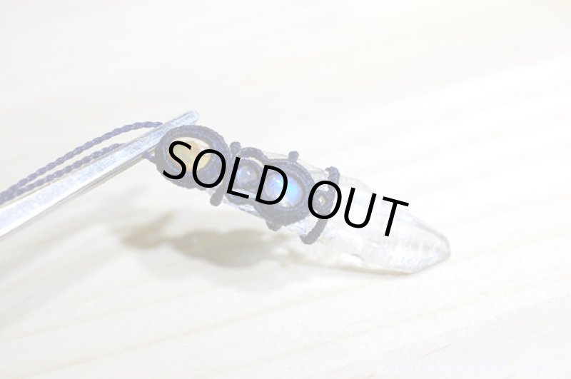 画像12: ☆07/20UP☆10周年ありがとう☆ガネーシャヒマール水晶×ロイヤルムーンストーン：小粒デザインマクラメジュエリー！18金：シルクロード (12)