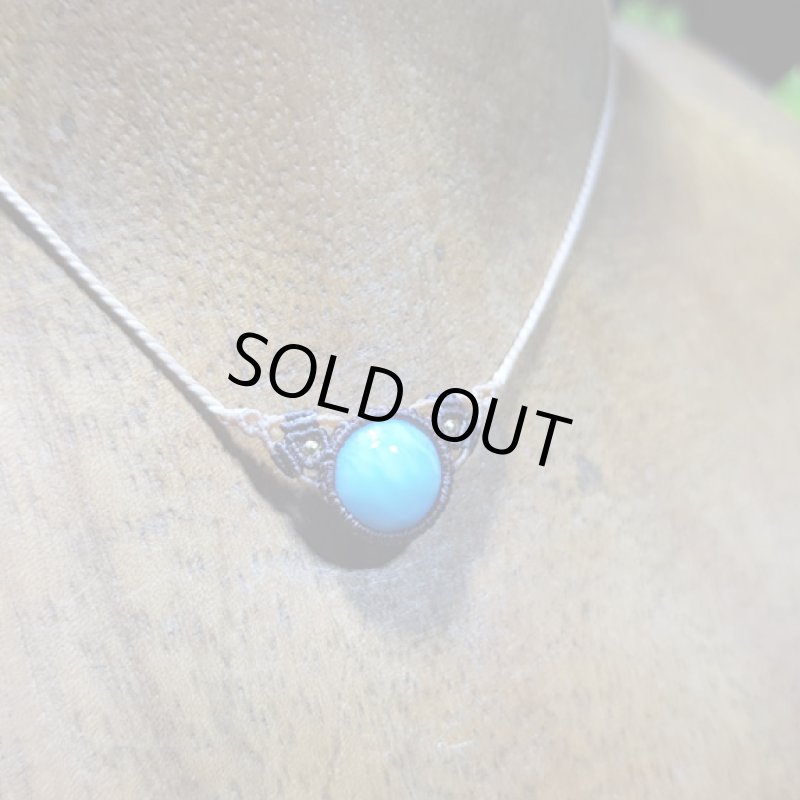 画像3: ☆04/13UP☆ Love & Peace 小粒のラリマーちゃん:小粒のマクラメジュエリー:ハイクオリティラウンドラリマー10mm:ラウンドラリマーちゃん1 (3)