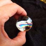 画像5: ☆06/10UP☆虹の世界へようこそ、アイリスクォーツ丸玉がついに登場！42mm虹の屈折の出る奇跡のレインボー (5)
