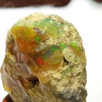 画像2: ☆06/10UP☆(*^^)vエチオピアンオパール×激レア母岩付き完全ナチュラル原石。奇跡のレインボーシラー。透明度抜群：虹色キラキラ：トップクオリティ：虹の世界へようこそ (2)