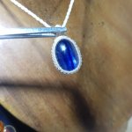 画像4: ☆06/10UP☆美しいヒマラヤの宝石。20*13mm激レア最高クオリティナチュラルブルーカイヤナイトカボション！最高品質：ヒマラヤの青い光1 (4)