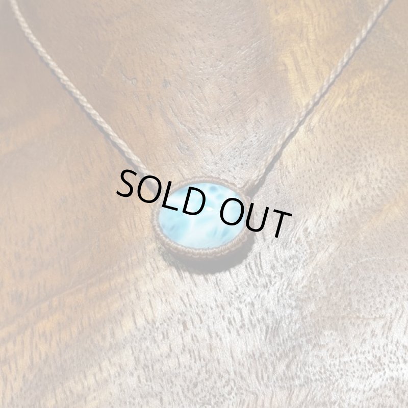 画像2: ☆04/22UP☆新作マクラメジュエリーシリーズ：ドミニカの宝石ラリマーが登場！水色の素晴らしいピース：チョーカー：水の戯れ (2)