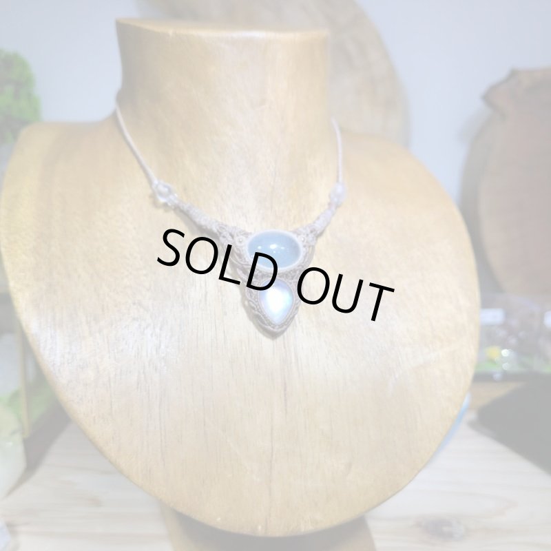 画像3: ☆03/18UP☆満月アクアマリン：蝶になれ！レインボームーンストーン：先生作品：1点物の美しいマクラメデザイン：3月記念：ワームムーン (3)