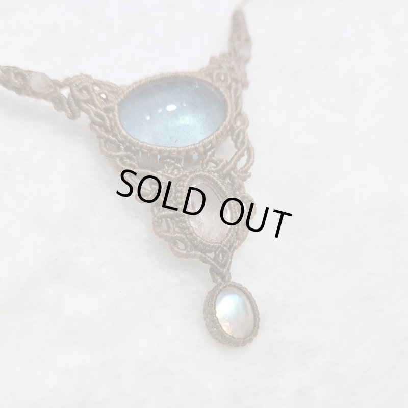 画像3: ☆03/18UP☆満月アクアマリン:モルガナイトファセット:レインボームーンストーン:先生作品:3月の天使 (3)