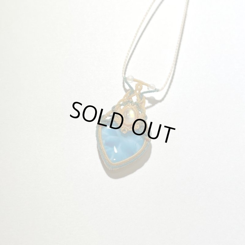 画像7: ☆06/14UP☆新作マクラメジュエリーシリーズ：ドミニカの宝石ラリマーが登場！水色の素晴らしいピース：カリブの願い (7)