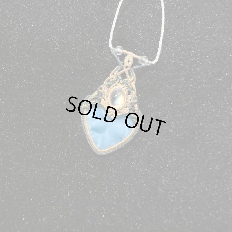 画像3: ☆06/14UP☆新作マクラメジュエリーシリーズ：ドミニカの宝石ラリマーが登場！水色の素晴らしいピース：カリブの願い (3)