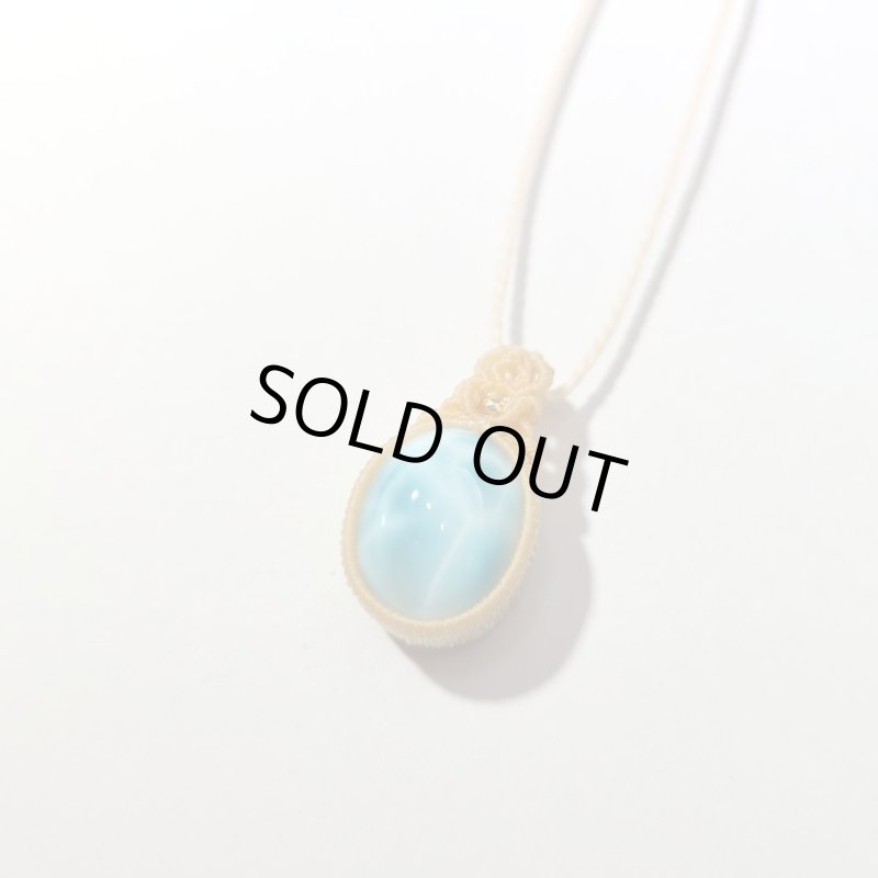 画像2: ☆06/14UP☆新作マクラメジュエリーシリーズ：ドミニカの宝石ラリマーが登場！水色の素晴らしいピース：スパイダーウエーブ (2)