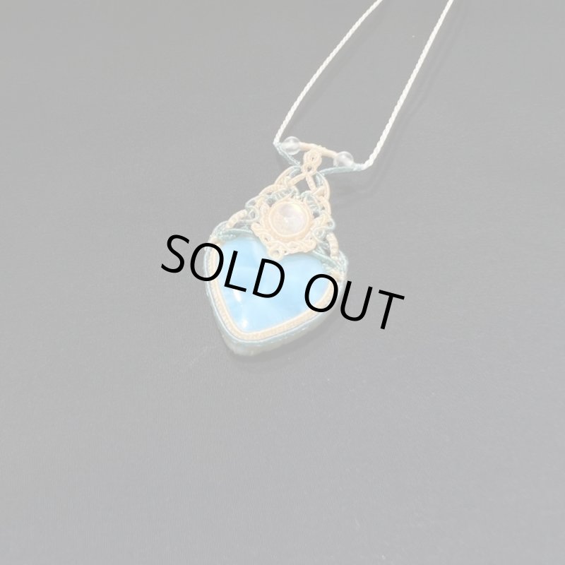 画像6: ☆06/14UP☆新作マクラメジュエリーシリーズ：ドミニカの宝石ラリマーが登場！水色の素晴らしいピース：カリブの願い (6)