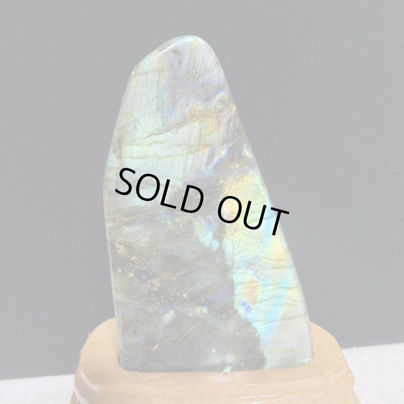 画像2: ☆07/14UP☆【大セール】ラブラドライトビック原石置物：台付き：ラブラド王 (2)