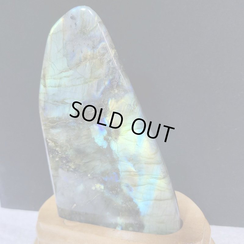 画像4: ☆07/14UP☆【大セール】ラブラドライトビック原石置物：台付き：ラブラド王 (4)