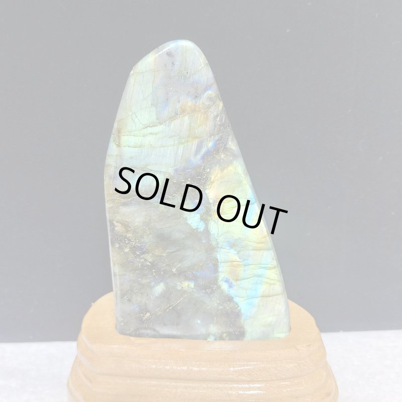 画像3: ☆07/14UP☆【大セール】ラブラドライトビック原石置物：台付き：ラブラド王 (3)