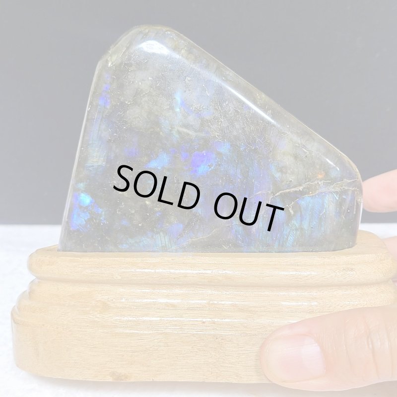 画像2: ☆07/14UP☆【大セール中】ラブラドライトビック原石置物：台付き：ラブラド王3 (2)