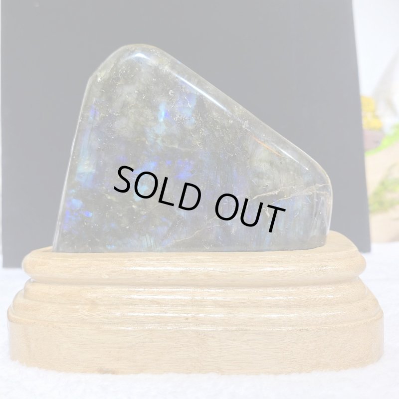 画像6: ☆07/14UP☆【大セール中】ラブラドライトビック原石置物：台付き：ラブラド王3 (6)