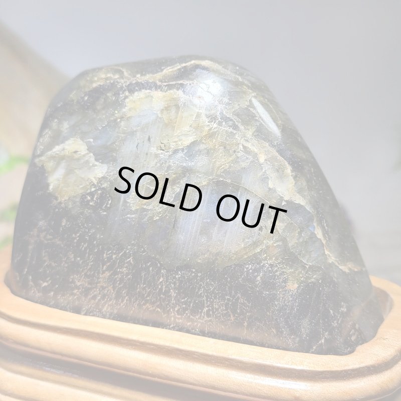 画像3: ☆07/14UP☆【大セール中】ラブラドライトビック原石置物：台付き：ラブラド王2 (3)