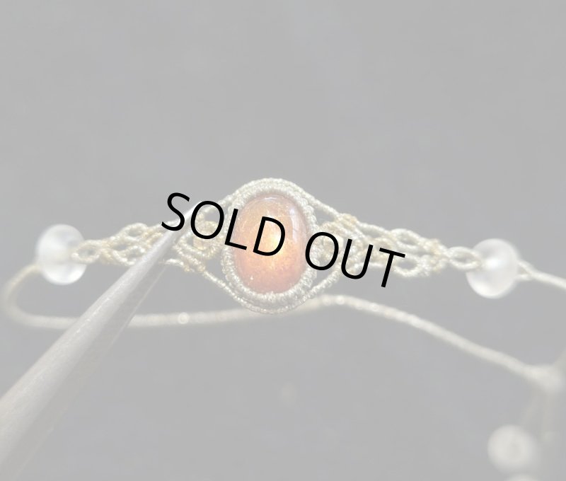 画像4: ☆08/10UP☆金と銀の紐でゴージャス。選び抜いた最高品質のサンストーン:8月満月先生作品:太陽の時代 (4)