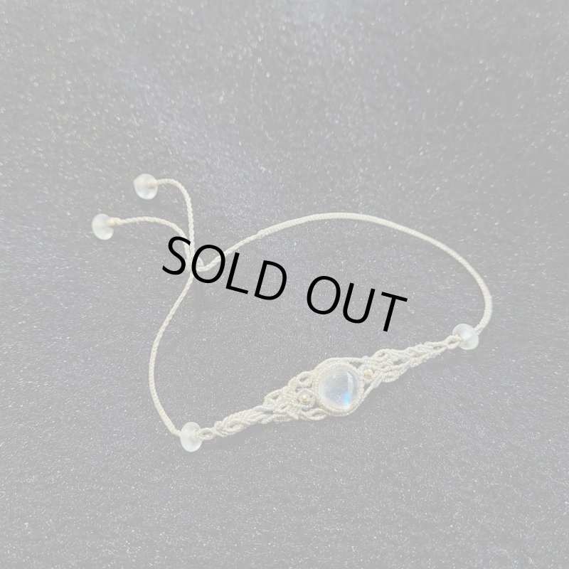 画像3: ☆08/10UP☆金と銀の紐でゴージャス。選び抜いた最高品質の青色にムーンストーン:8月満月先生作品:星のさえずり (3)