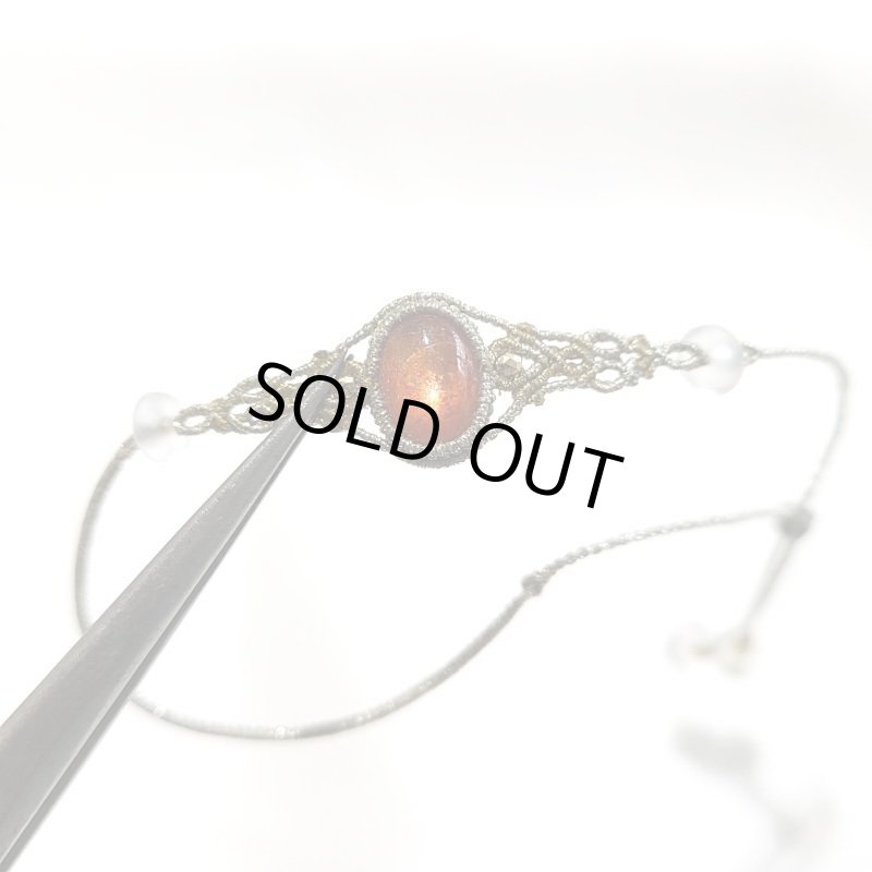 画像6: ☆08/10UP☆金と銀の紐でゴージャス。選び抜いた最高品質のサンストーン:8月満月先生作品:太陽の時代 (6)