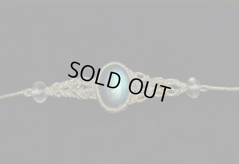 画像2: ☆09/09UP☆金と銀の紐でゴージャス。選び抜いた最高品質のラブラドライト：9月満月先生作品：星と十五夜の晩餐3 (2)