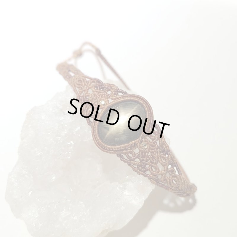 画像3: ☆04/05UP☆先生作品：ブラックスターサファイア：マクラメデザインネックレス：星のダンシング2 (3)