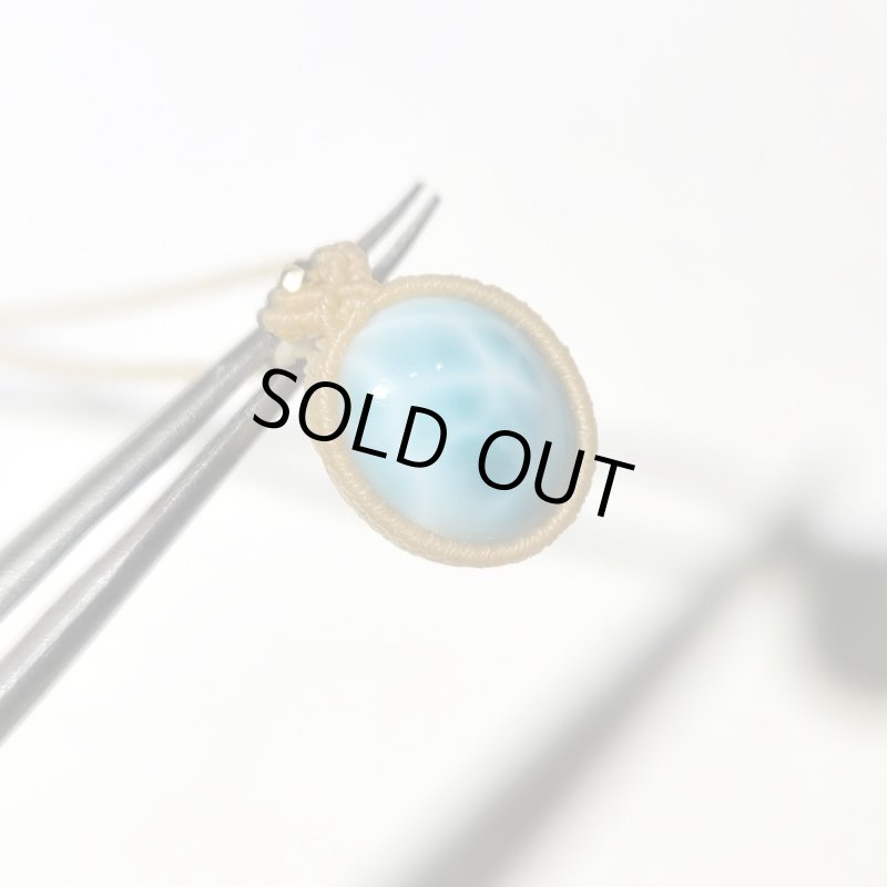 画像2: ☆07/01UP☆先生作品:ラリマー:水色の素晴らしいピース:水のアメンボ1 (2)