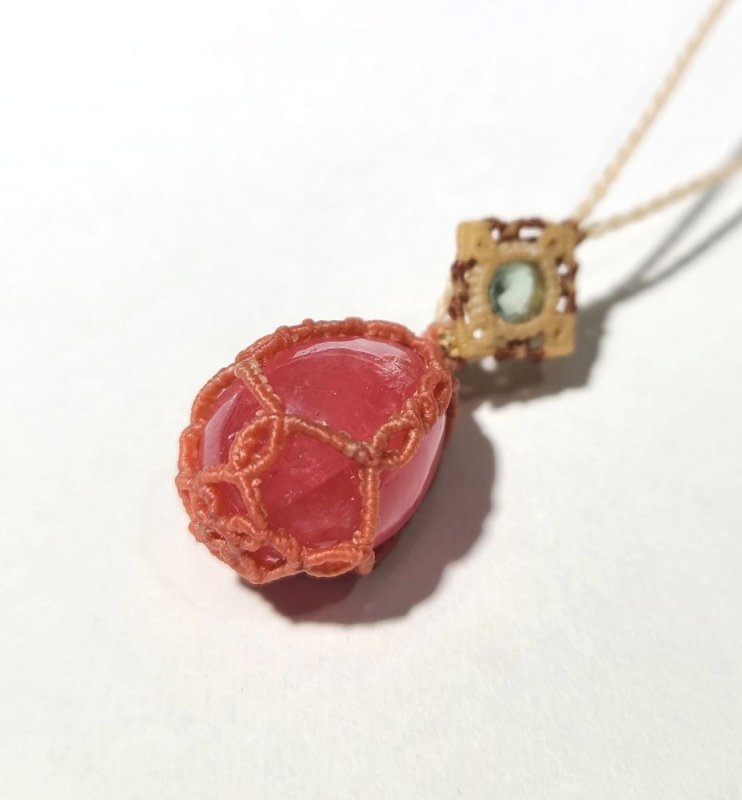 画像2: ☆07/01UP☆美しい透明度の高いロードクロサイト：女性を磨く：ダイアナマリアフローライト：情熱のエッグ (2)