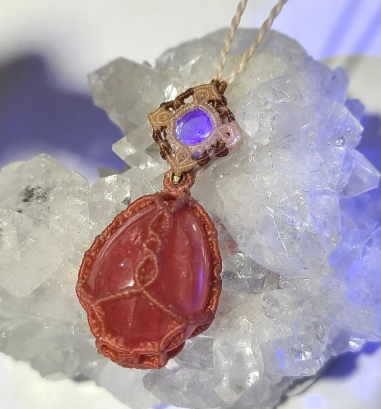 画像4: ☆07/01UP☆美しい透明度の高いロードクロサイト：女性を磨く：ダイアナマリアフローライト：情熱のエッグ (4)