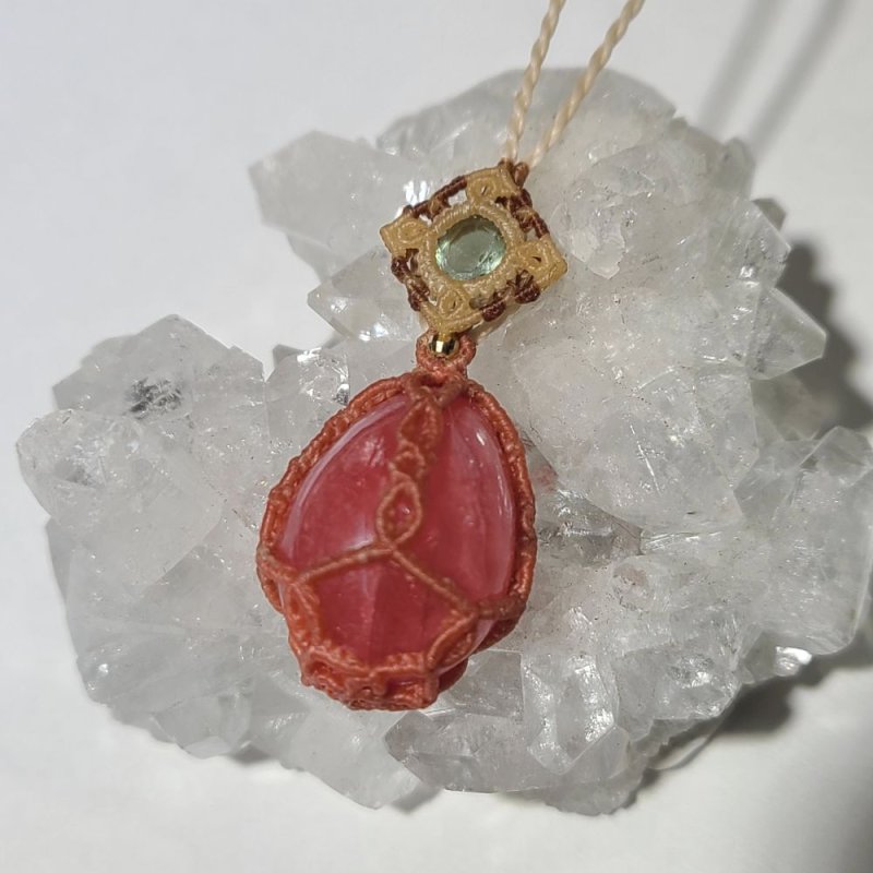 画像3: ☆07/01UP☆美しい透明度の高いロードクロサイト：女性を磨く：ダイアナマリアフローライト：情熱のエッグ (3)