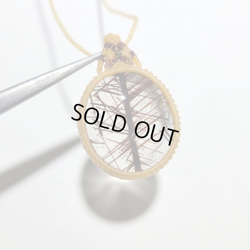 画像4: ☆07/27UP☆：ゴールデンレッドルチルクォーツ：ハイクオリティ：先生作品：マクラメジュエリー；アルデバラン2 (4)