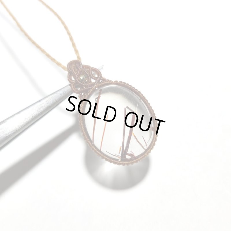 画像5: ☆07/27UP☆：ゴールデンレッドルチルクォーツ：ハイクオリティ：先生作品：マクラメジュエリー；アルデバラン３ (5)