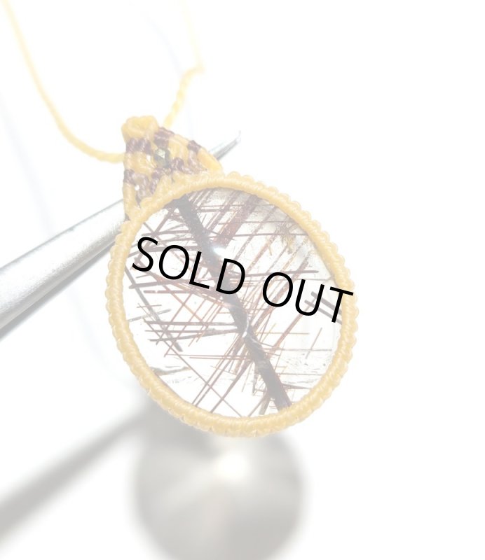 画像2: ☆07/27UP☆：ゴールデンレッドルチルクォーツ：ハイクオリティ：先生作品：マクラメジュエリー；アルデバラン2 (2)