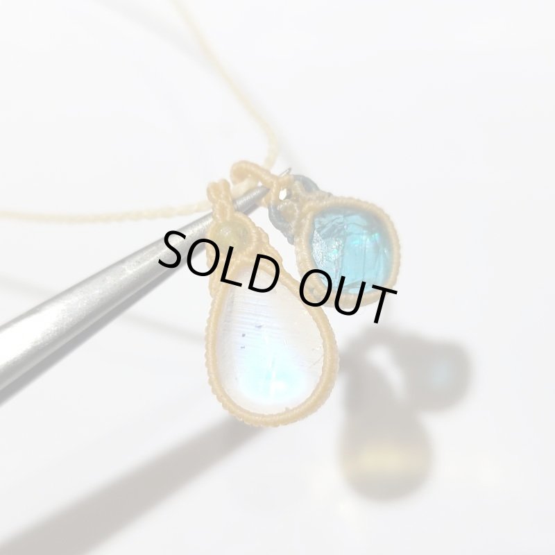 画像2: ☆12/14UP☆ 2個着け：ロイヤルレインボームーンストーン×アパタイト：先生作品：美しいコラボ：カケラーの夕べ2 (2)