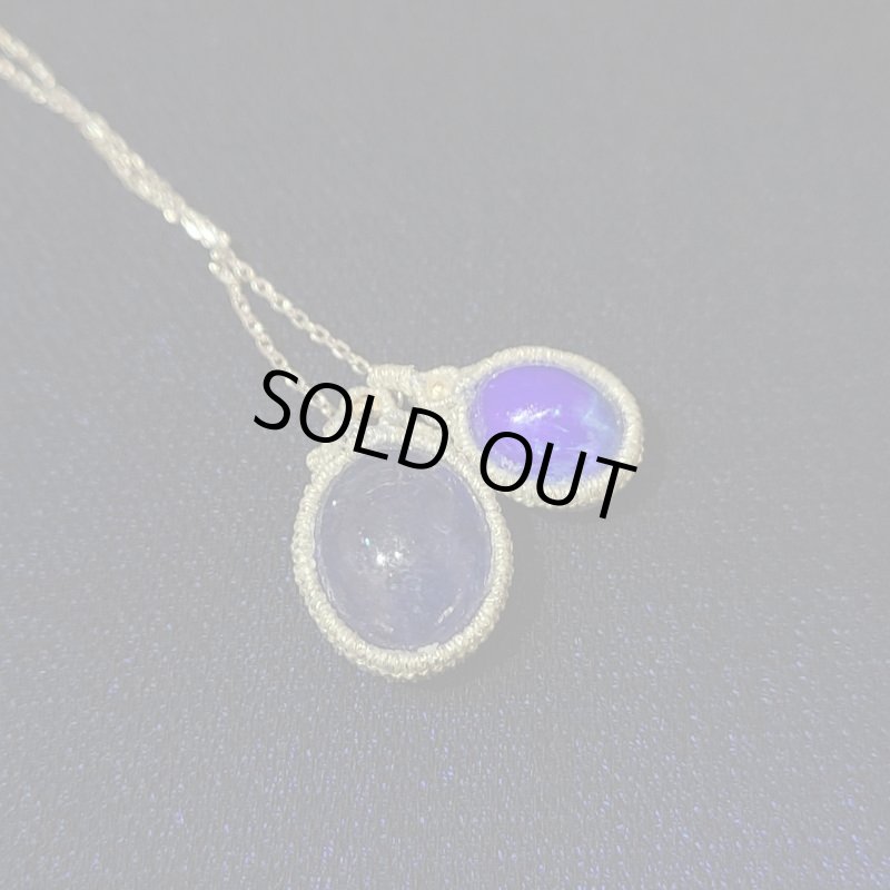 画像3: ☆12/14UP☆ 2個着け：ハイクオリティタンザナイト×ダイアナマリアフローライト：先生作品：美しいコラボ：カケラーの夕べ3 (3)