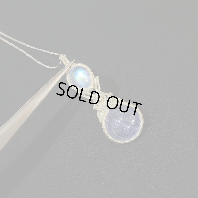 画像3: ☆12/14UP☆：ロイヤルレインボームーンストーン×タンザナイト：先生作品：ハイクオリティ：カケラーの夕べ4 (3)