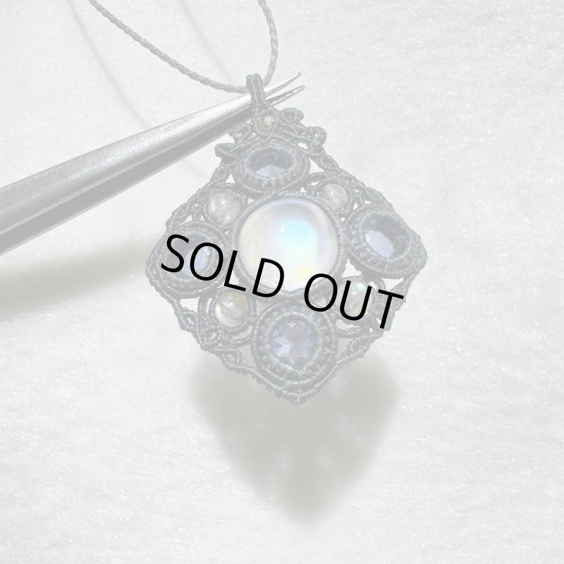 画像2: ☆01/29UP☆月の波動：ロイヤルレインボームーンストーン：先生作品：ブルーフローライト：ラブラドライト：ラニアケア超銀河団 (2)