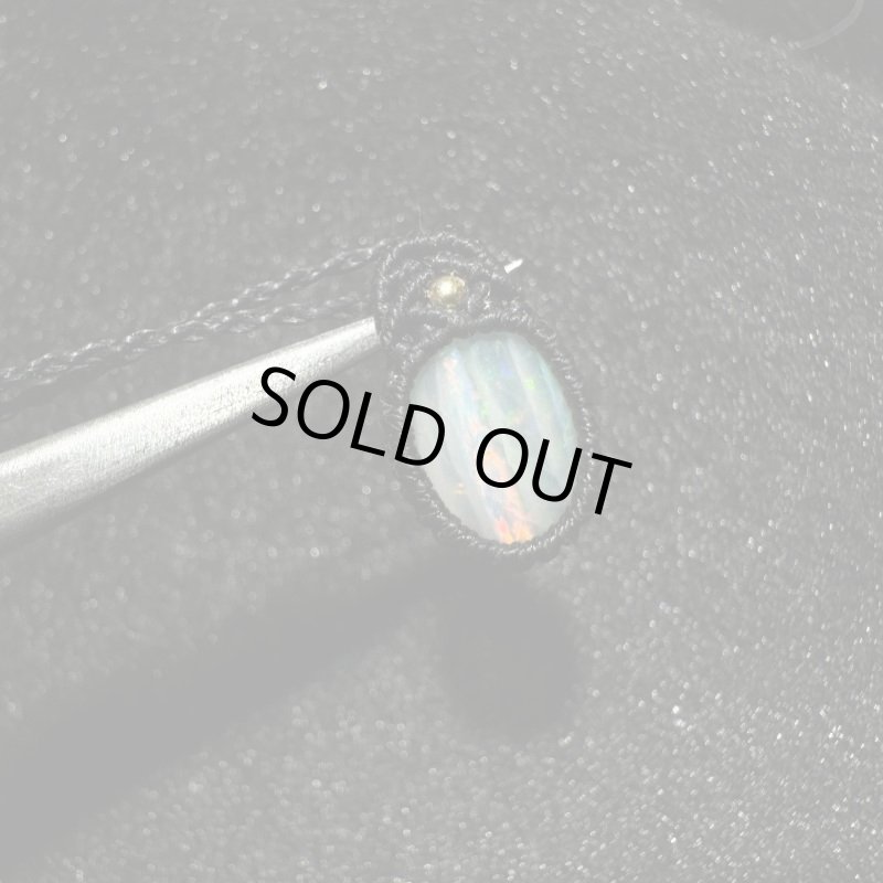 画像1: ☆02/21UP☆エチオピアンオパール：燃えるオパール：透明感ホワイト：ストライプ：テーベの夕焼け2 (1)